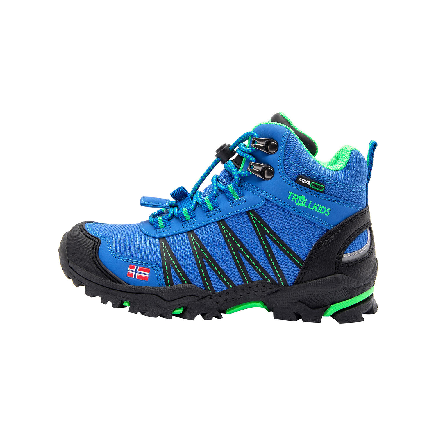 Trolltunga medium blue/green children's hiking boot