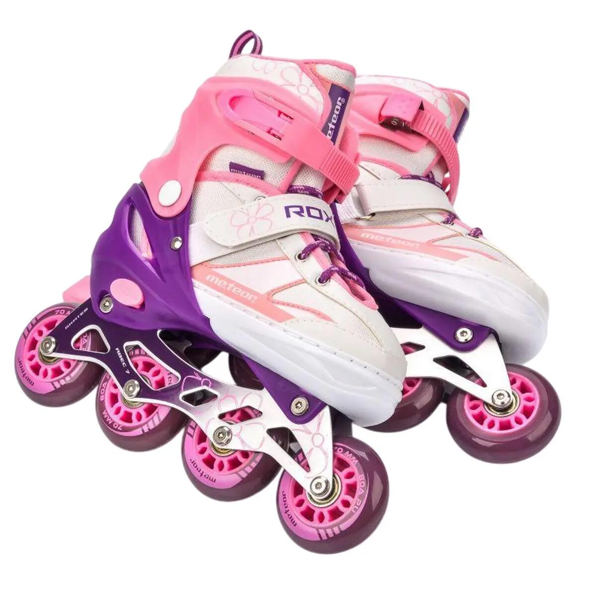 Pattini A Rotelle Bambini Meteor Rox Rosa 6/6