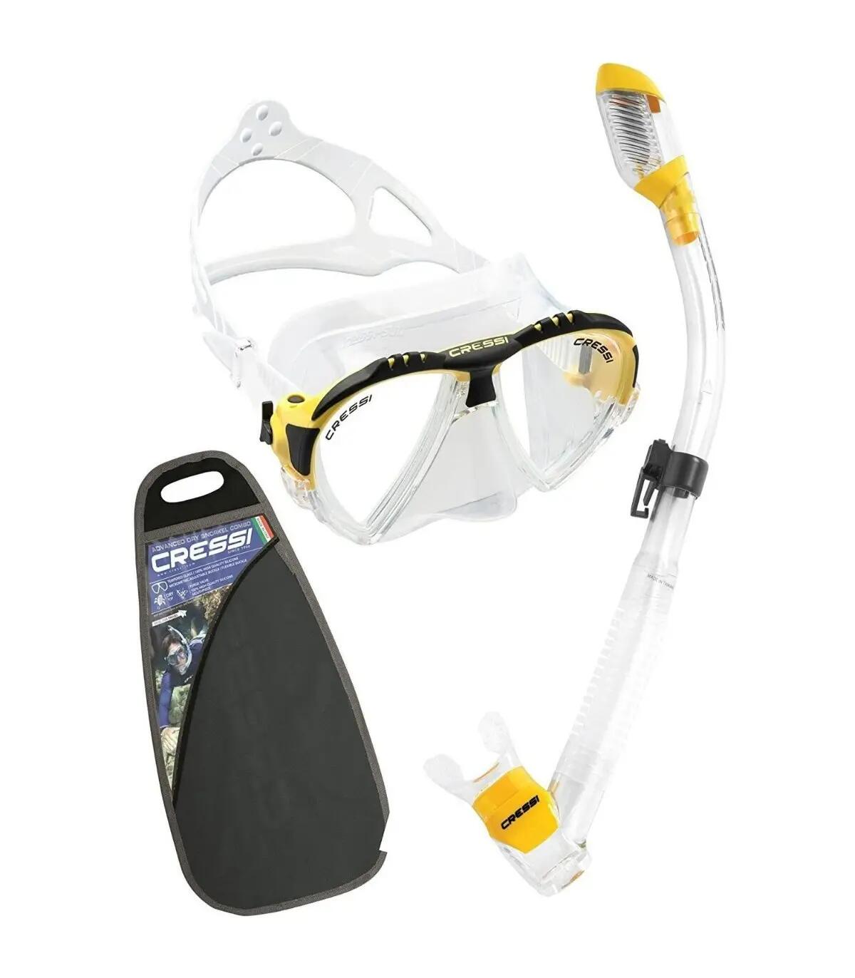 Set de snorkeling Cressi Matrix Gamma Amarelo 3/6