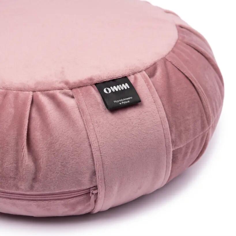 Cuscino per meditazione yoga Zafu Omm - Rosa cipria 3/5