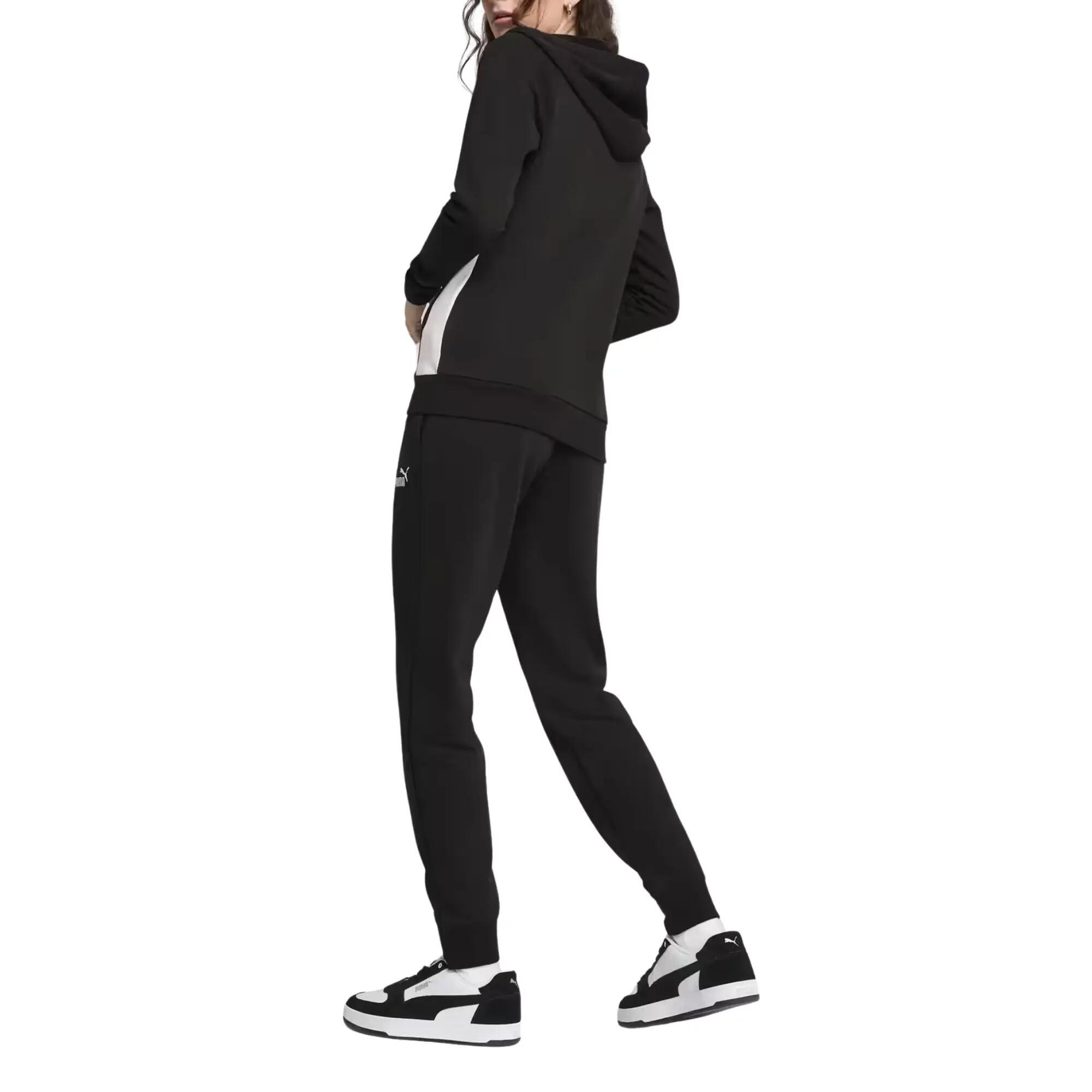 Puma - Survêtement Capuche Femme Sweat Fleece, Noir 4/4