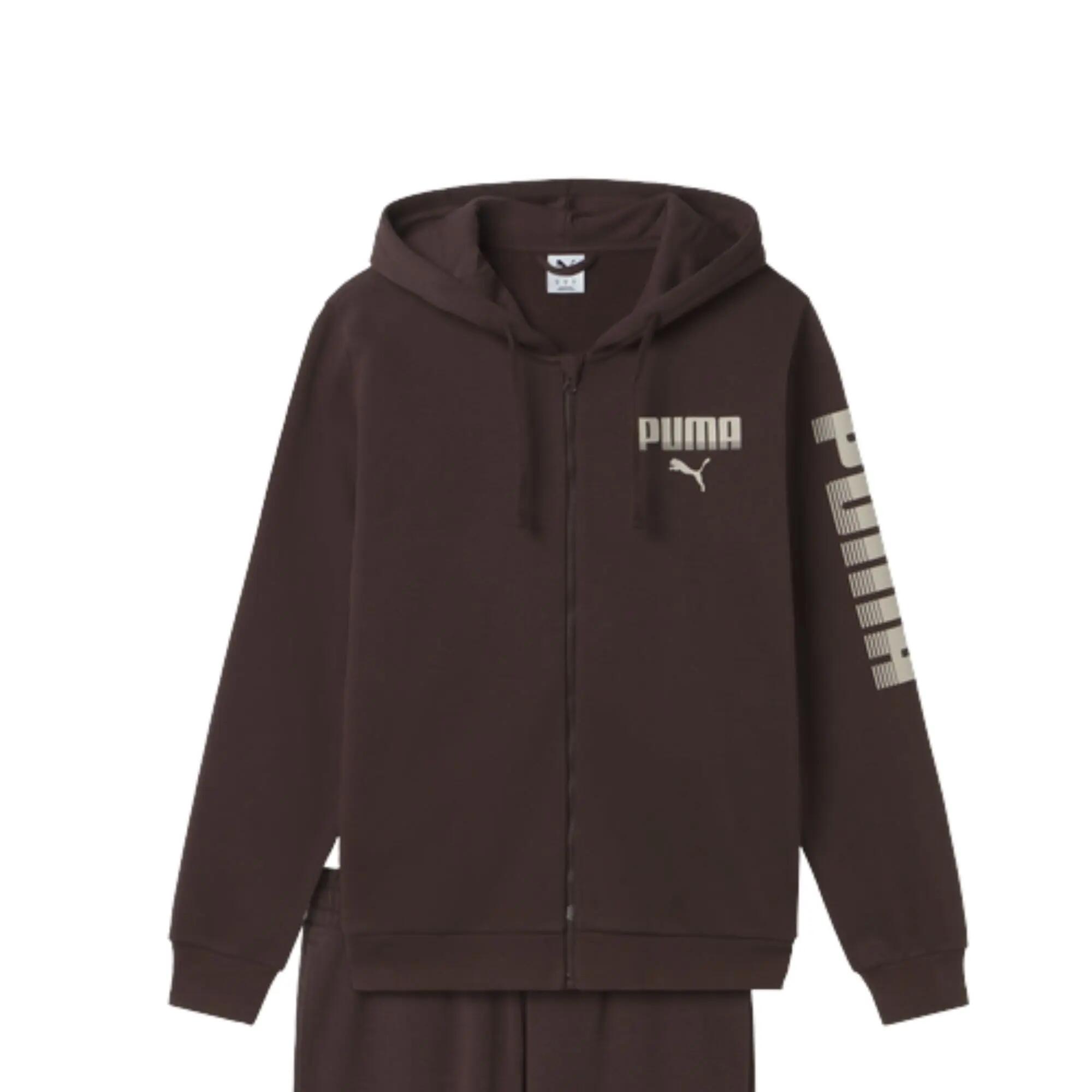 Chándal PUMA ESS Graphic Fleece Hombre Verde 3/4