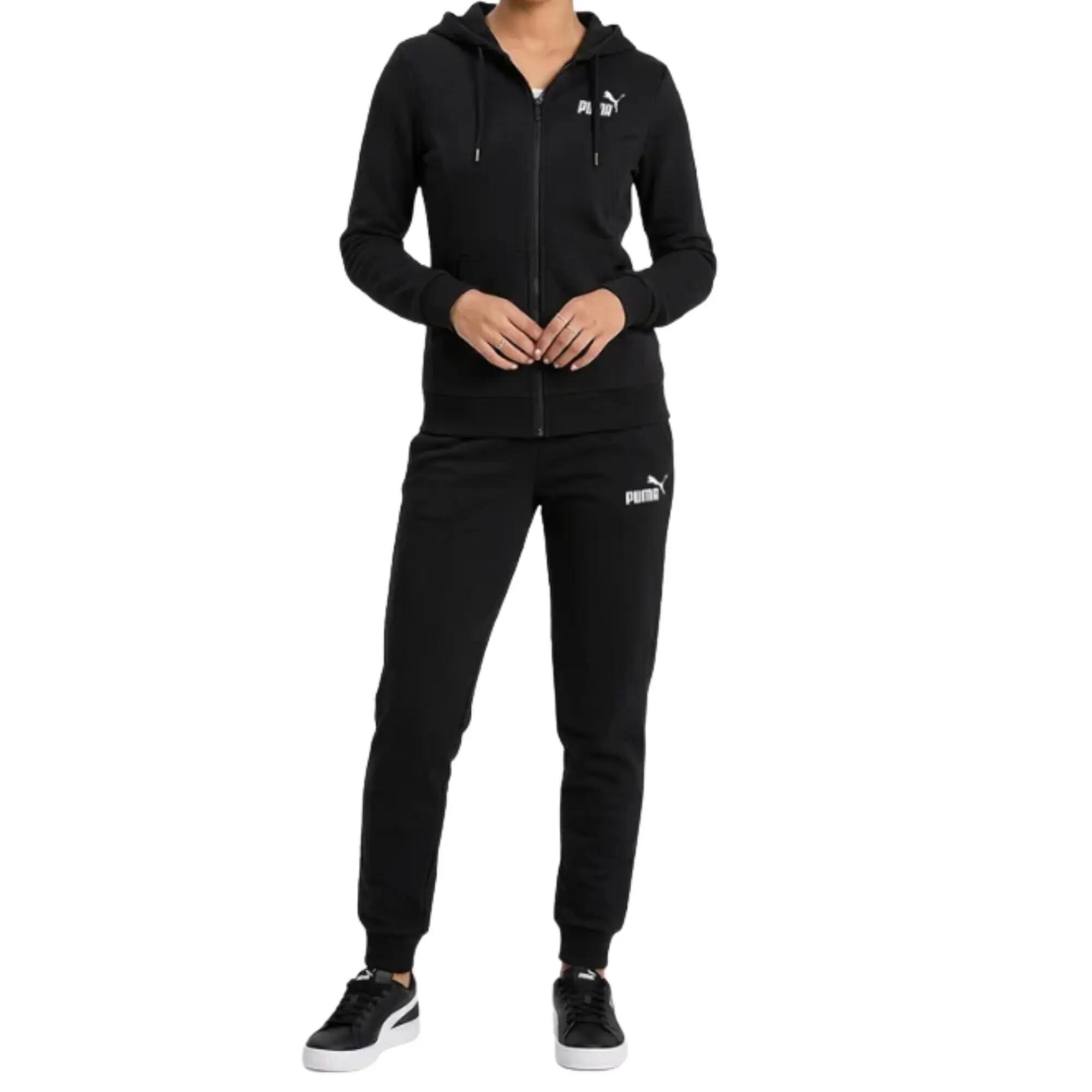 Puma - Chándal Capucha Cremallera Completa Mujer Sweat Fleece, Negro - M 3/5