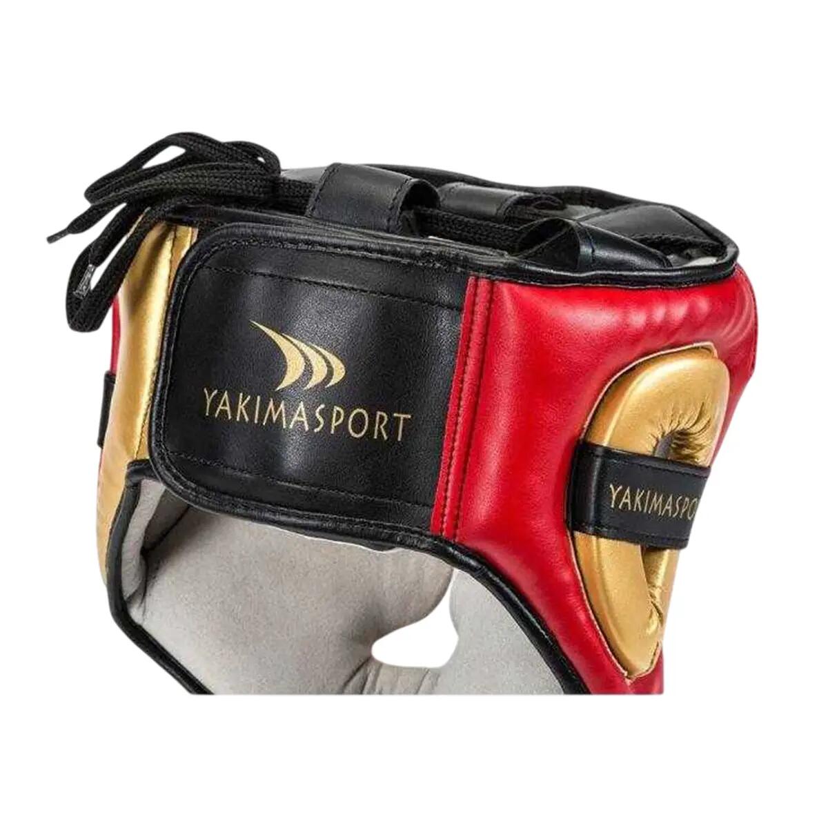 Unisex Adult Boxing Helmet (Black/Red/Golden) S 2/3