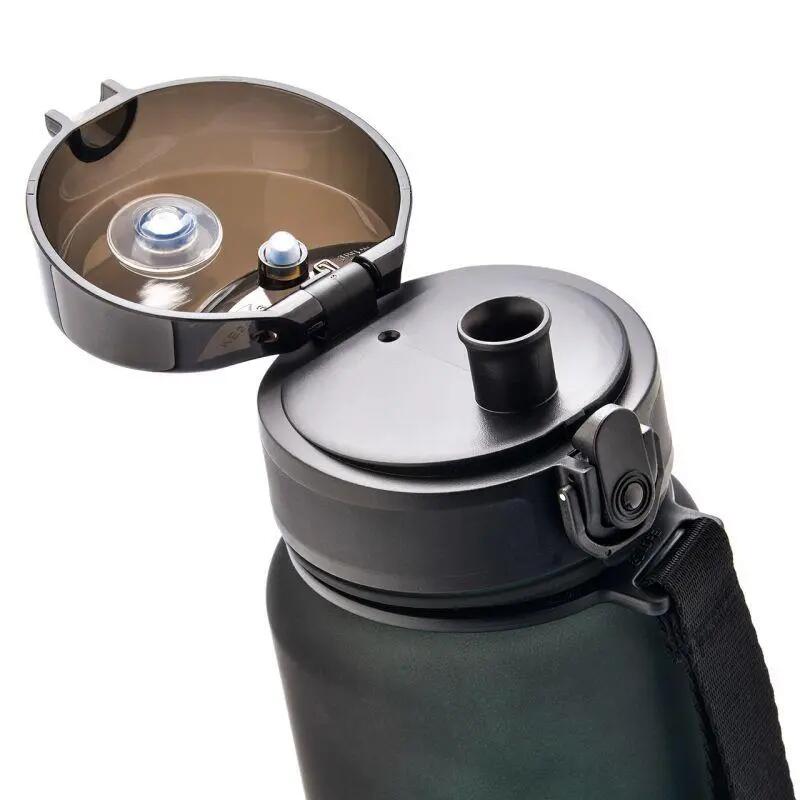 Wasserflasche für HerrenDamen Unisex Damen und Herren Schwarz/Grün 3/8