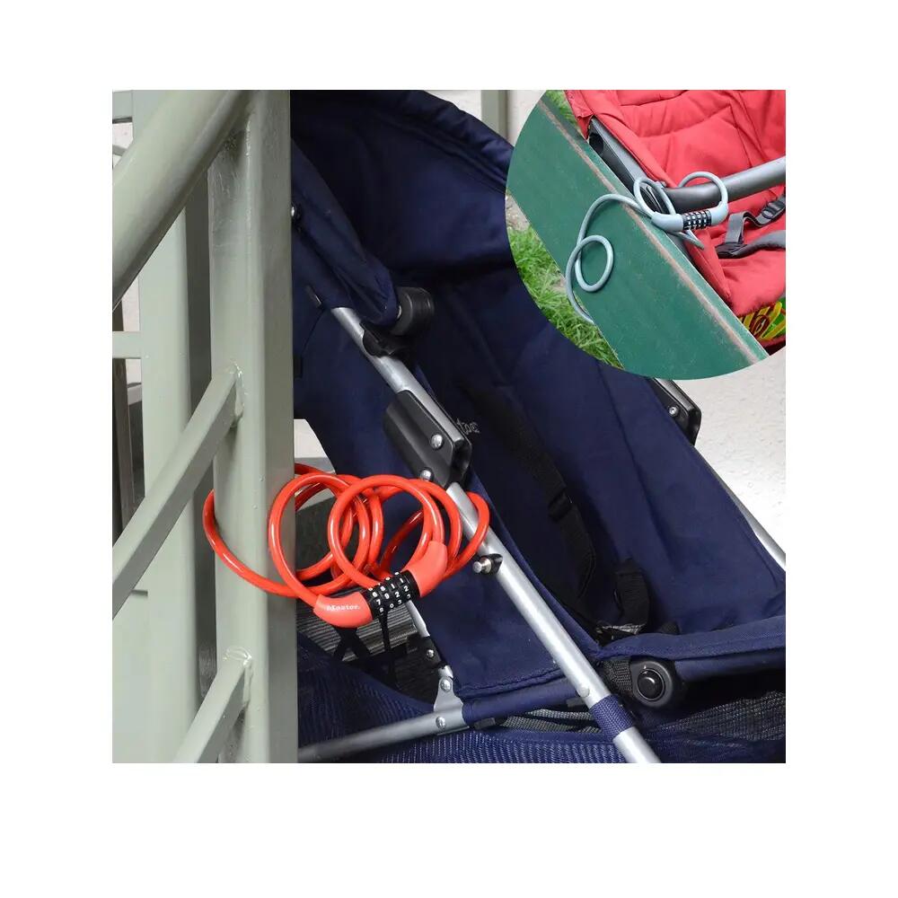 Bike Lock Cable, 4-Digit Combination, 180 cm x 8 mm 5/5