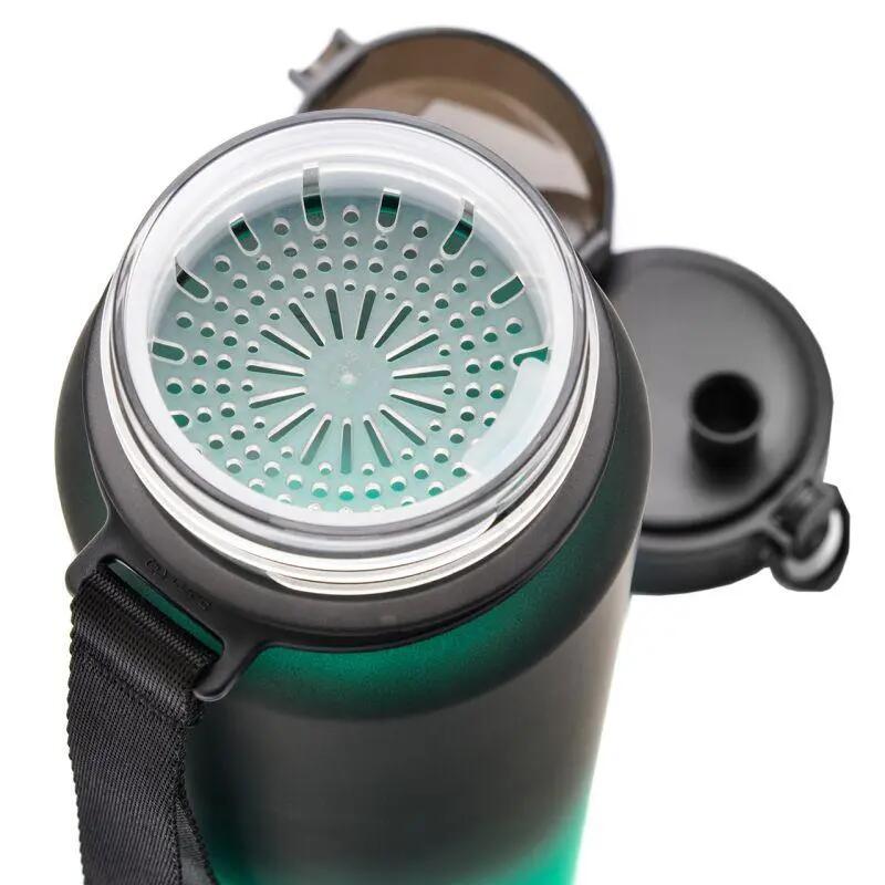 Wasserflasche für HerrenDamen Unisex Damen und Herren Schwarz/Grün 2/8