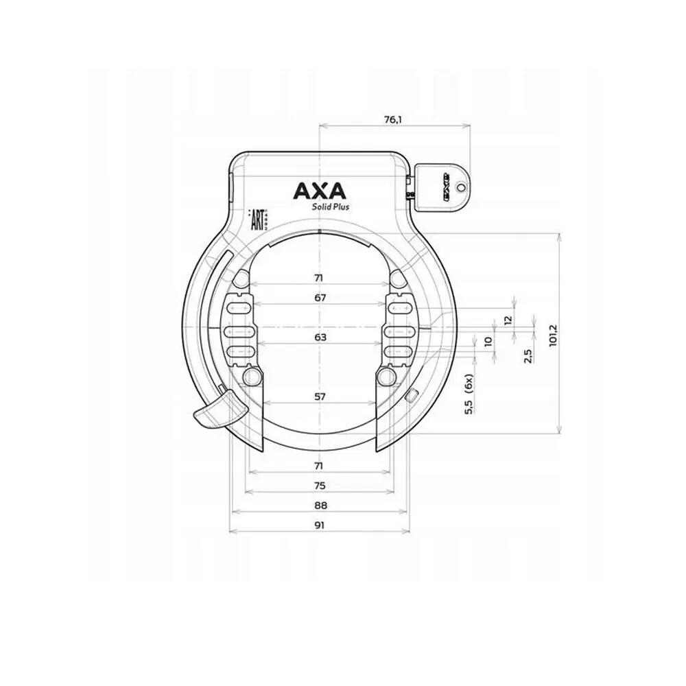Horseshoe lock opening cable option Axa Solid 6/8
