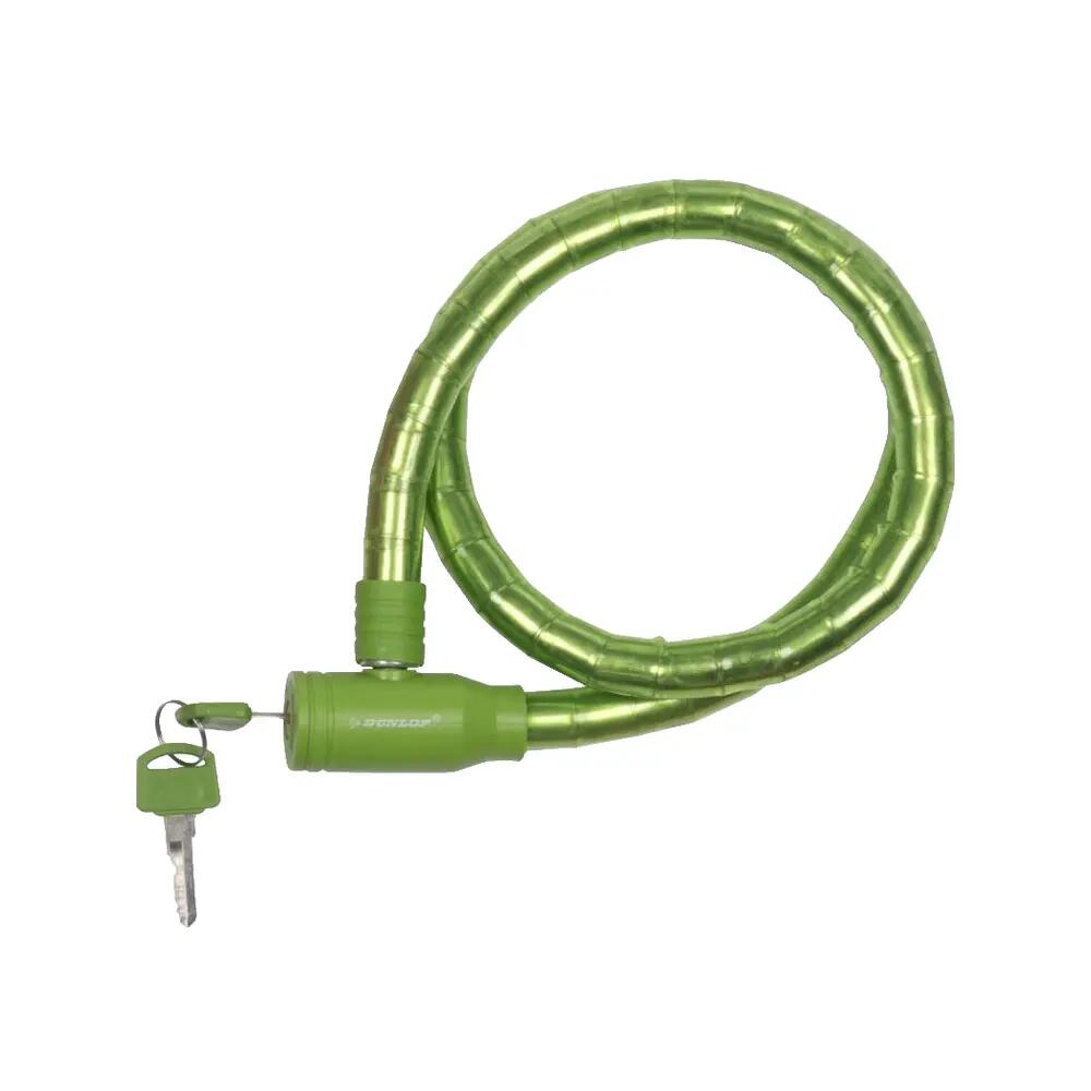 Verrou de vélo Dunlop câble spiral 18mm vert 6/6