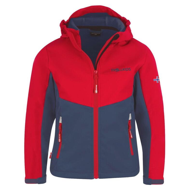 Veste pour enfants Kristiansand Hydrofuge Rouge clair / Bleu