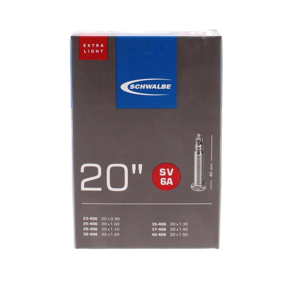 Bardzo lekka dętka z wentylem presta Schwalbe 20x1 1/8-1.50 3/3