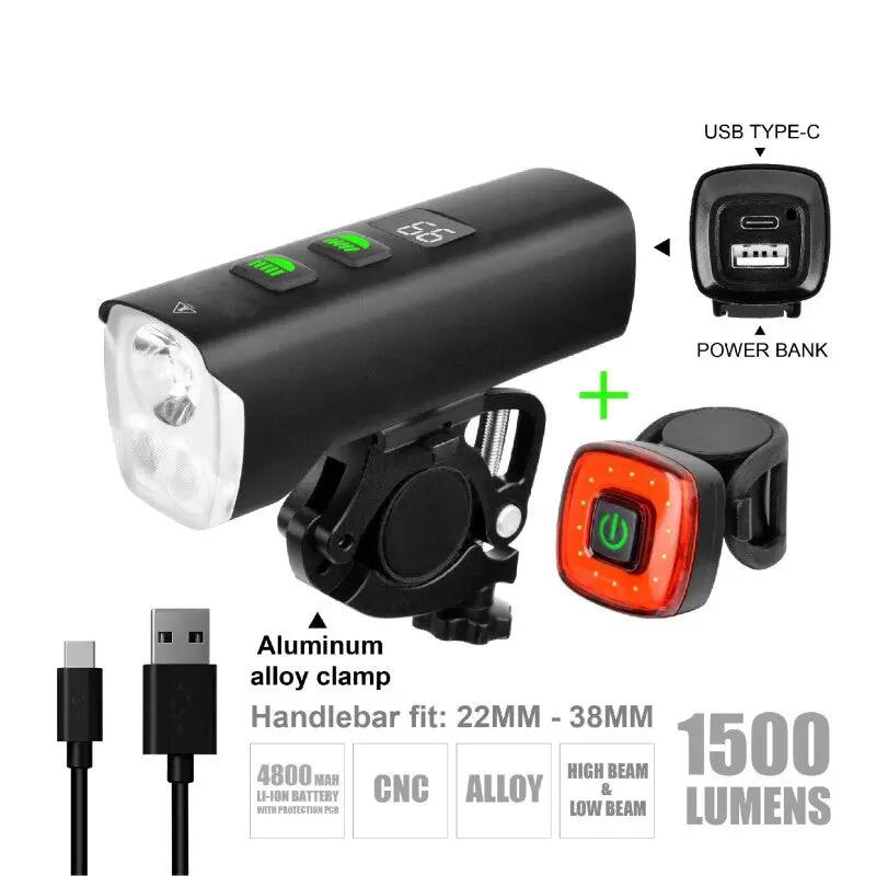 Asistan Parla FR1500 USB Şarjlı Ön&Arka Far Seti 1/2