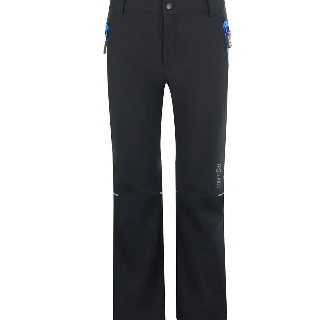 Kids Hemsedal Softshell Pants - Black / Medium Blue