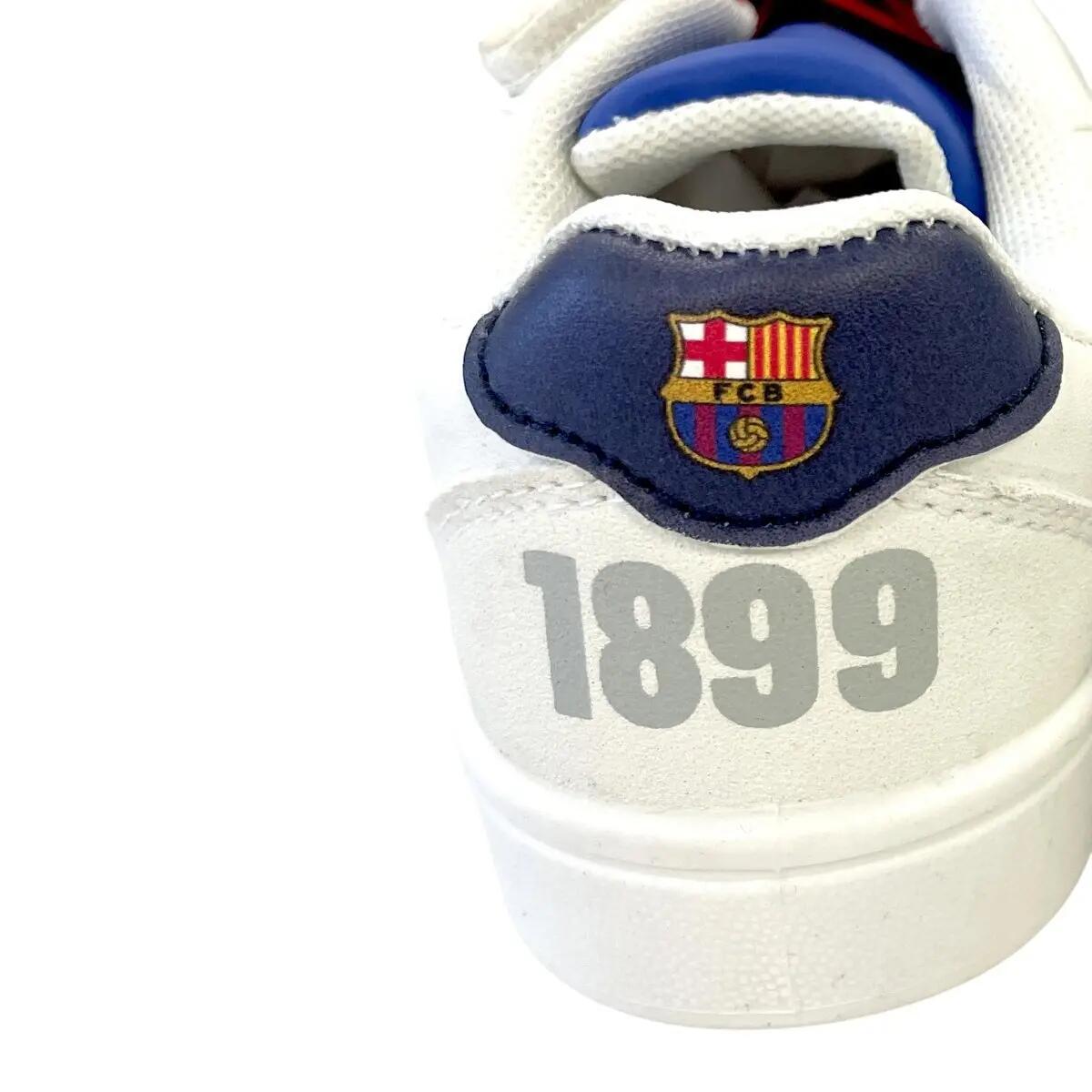 Chaussures de Sport FC Barcelona pour Enfants Semelle PVC Blanc 4/5