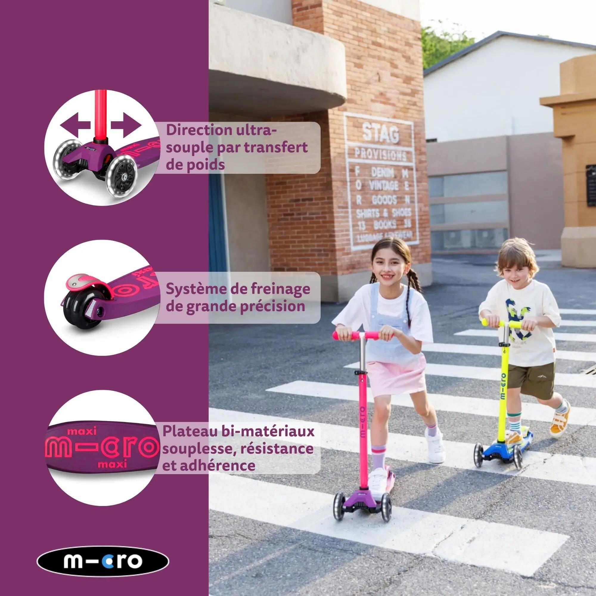 Monopattino - Città - Bambini - Pieghevole con illuminazione LED 5/7