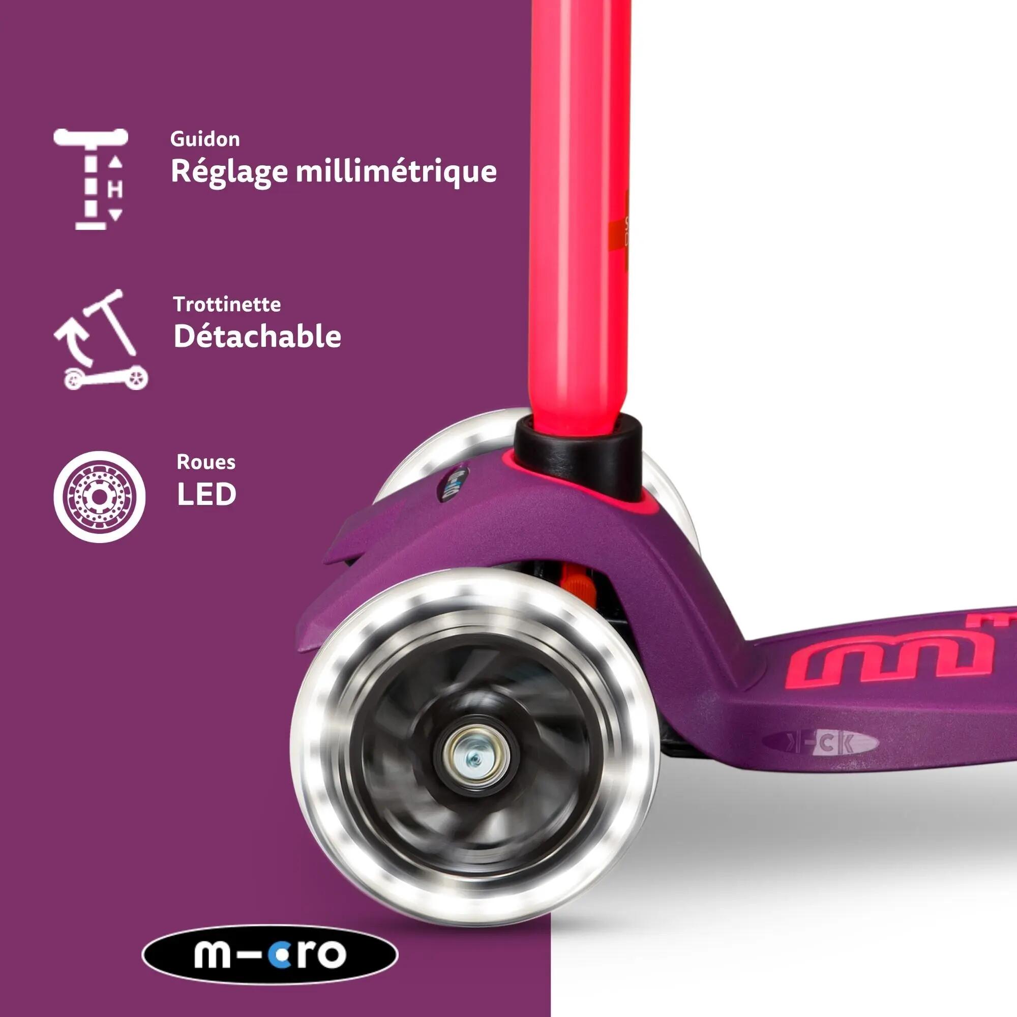 Monopattino - Città - Bambini - Pieghevole con illuminazione LED 4/7