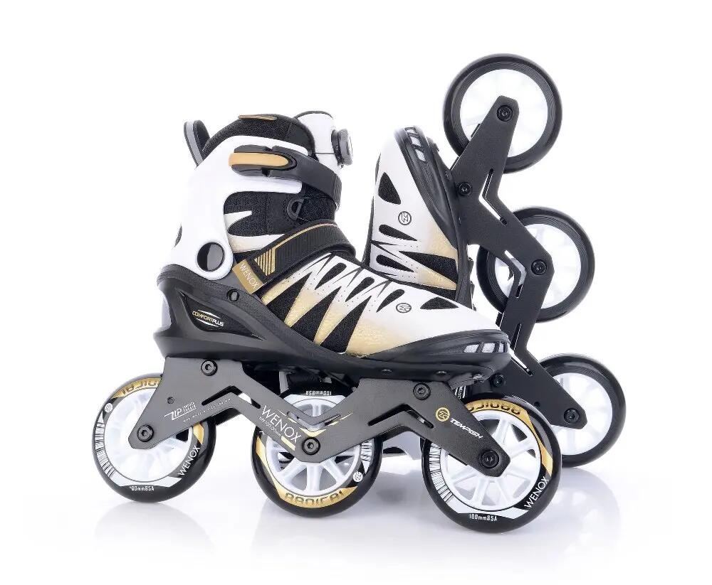 Wenox Top 100 - Women's - Inline Fitness Skates - White - Gold 2/7