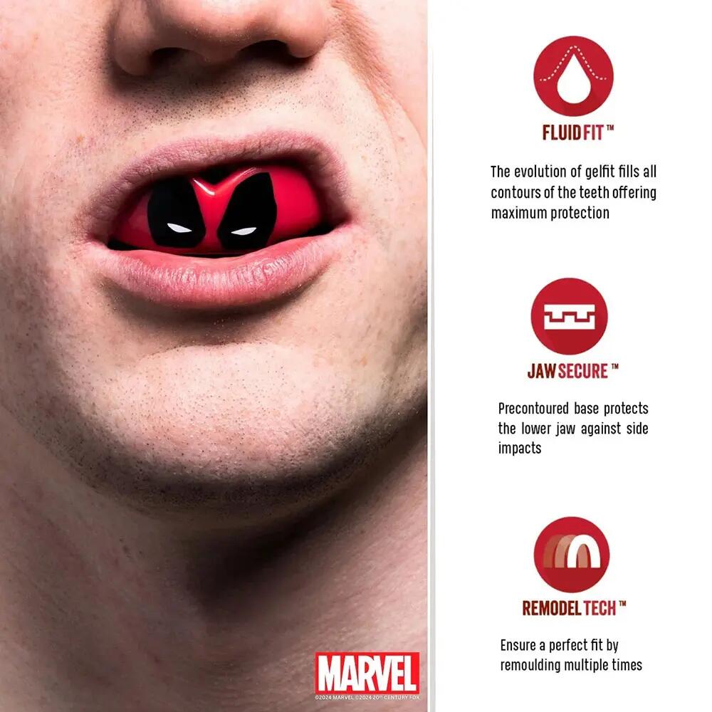 Protège dents Marvel pour adulte SafeJawz Deadpool 4/7