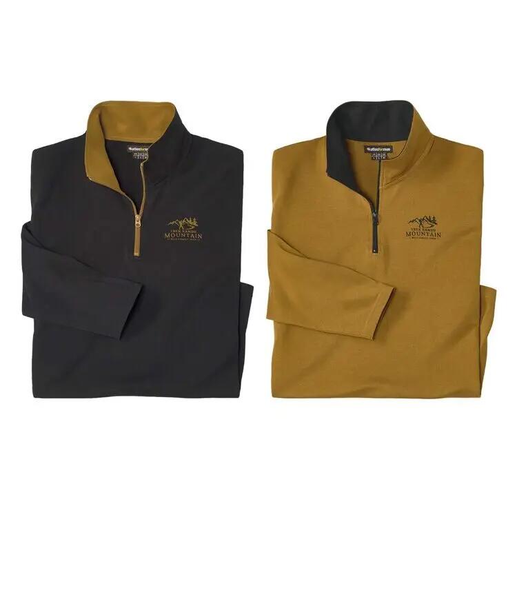 Le Lot de 2 Sous-Pulls en Coton Col Zippé 2/9