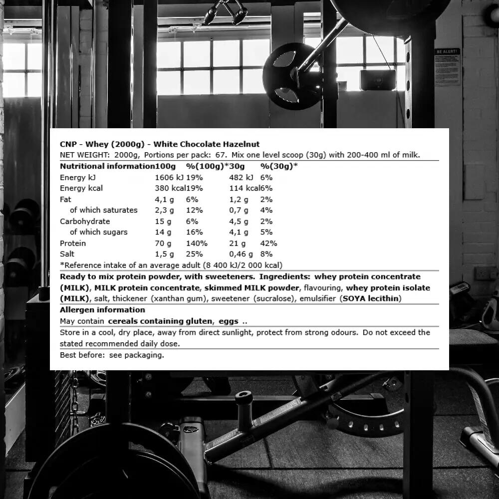 CNP Whey (2000g) White Chocolate Hazelnut - Proteine - Miscela di proteine 3/3