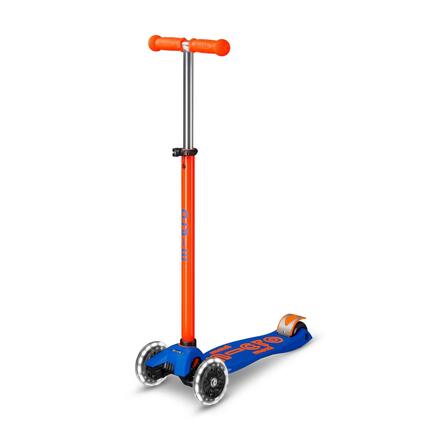 Trottinette enfant 3 roues - Maxi Deluxe LED - Néon Orange
