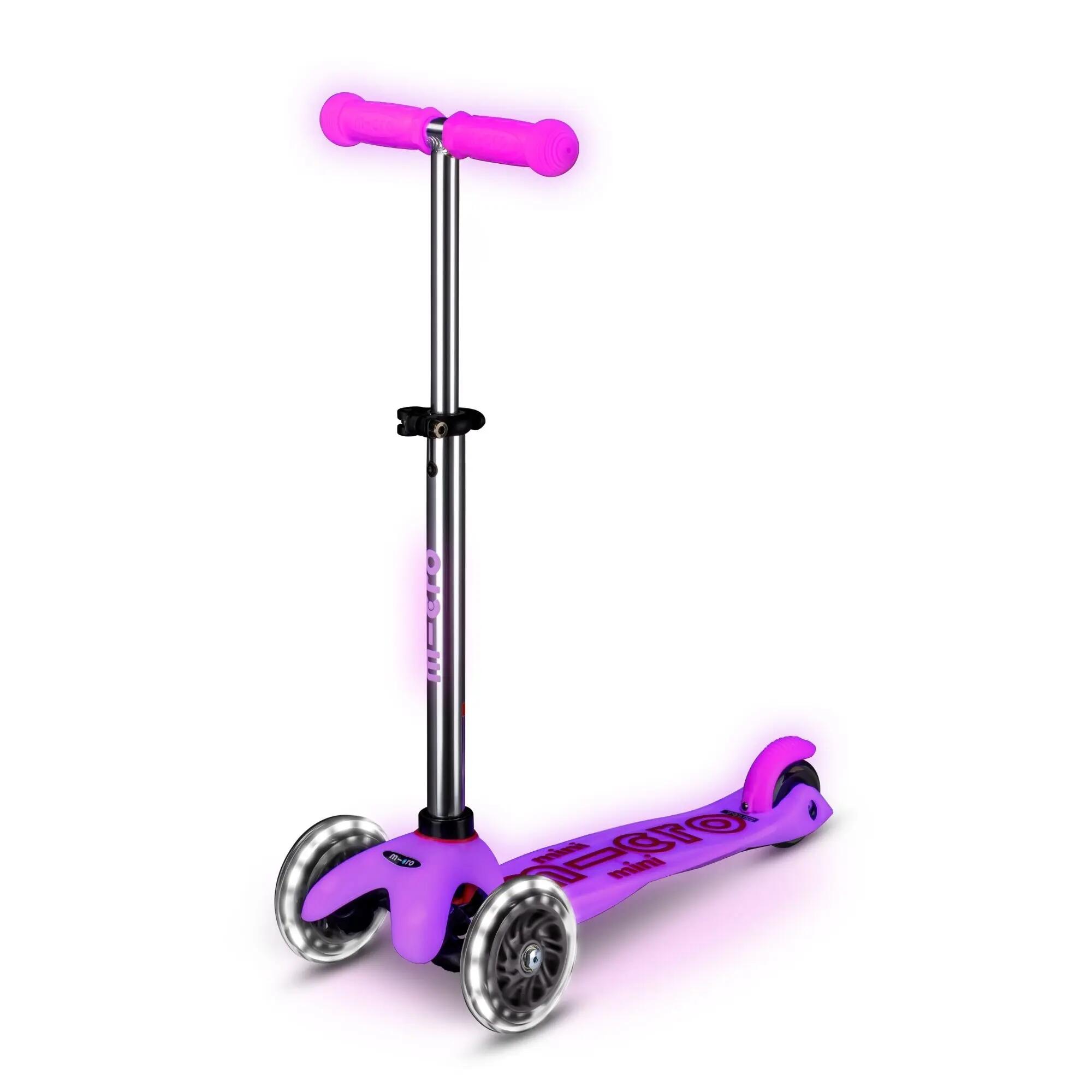 Monopattino - città - bambina - pieghevole, LED - rosa 1/7