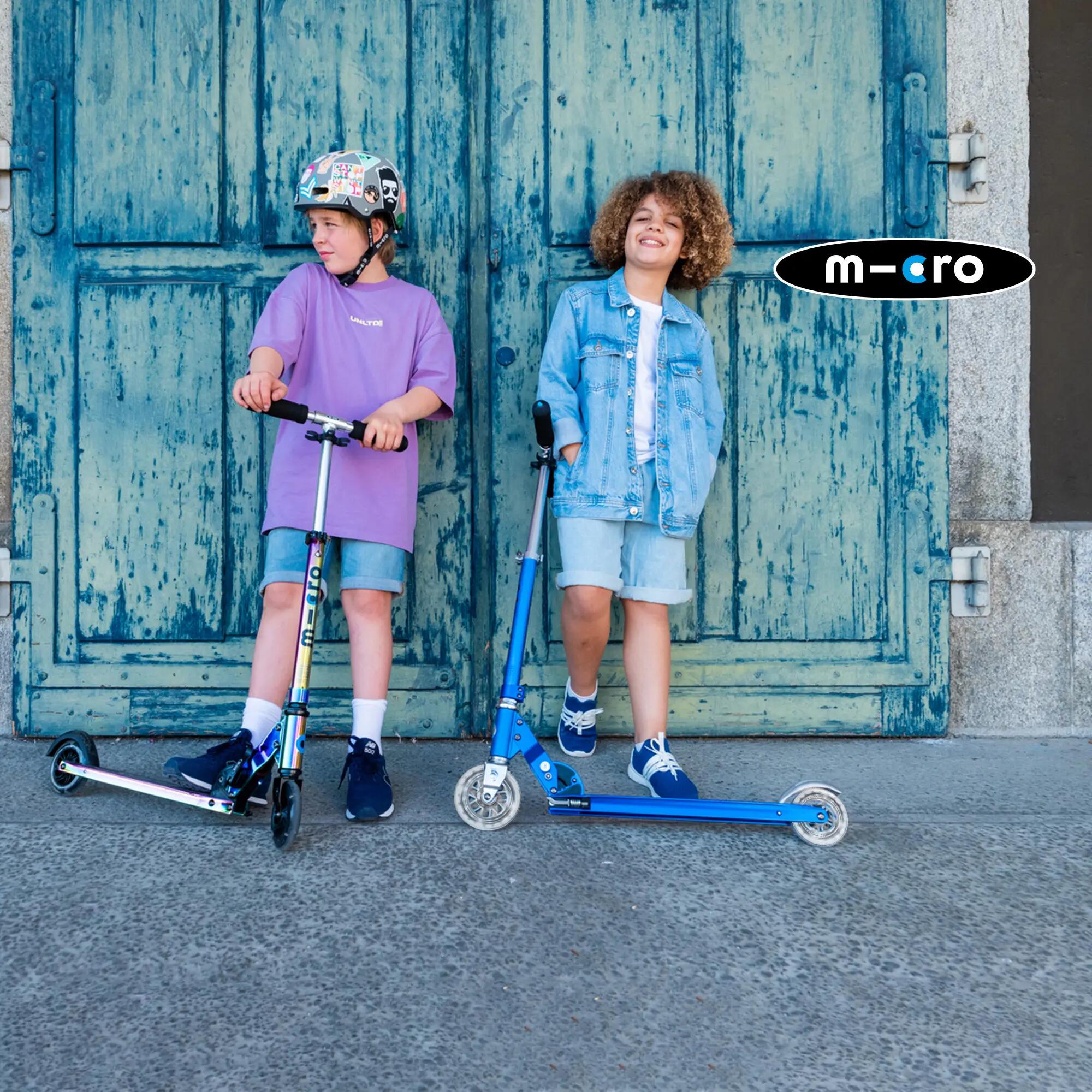 Scooter - stedelijk - kinderen - opvouwbaar, 2 wielen, achterrem, ledverlichting 5/6