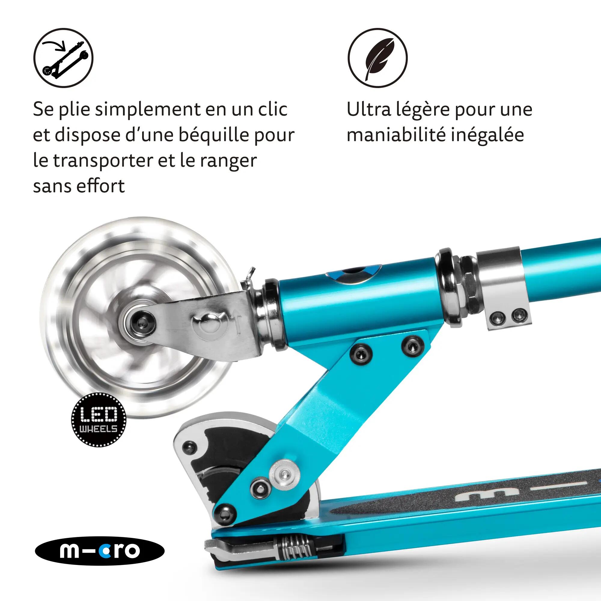Patinete Infantil 2 Ruedas Micro Sprite LED Azul 3/7