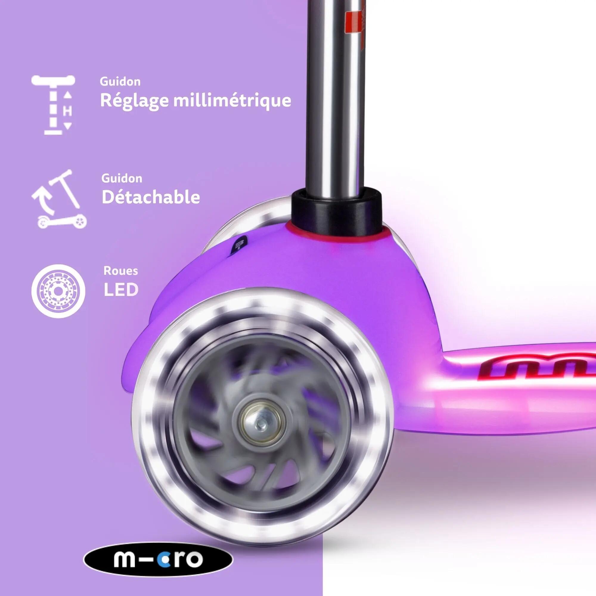 Monopattino - città - bambina - pieghevole, LED - rosa 4/7