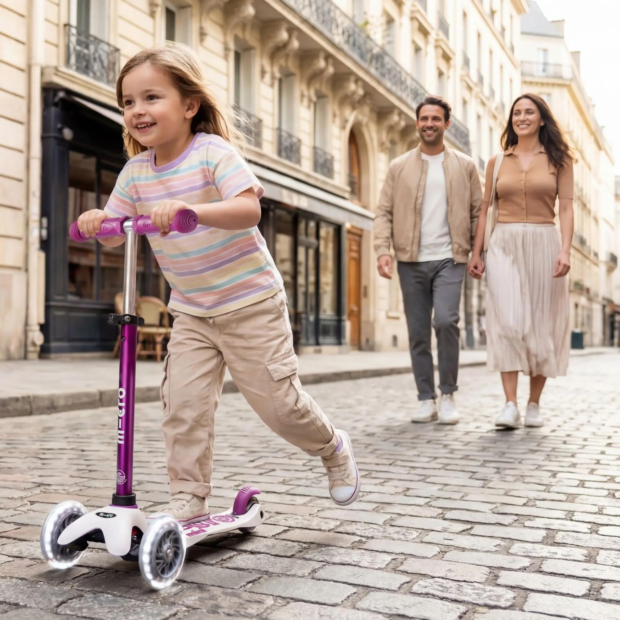 Trottinette enfant 3 roues - Mini  Deluxe Eco LED - Pourpre 5/7