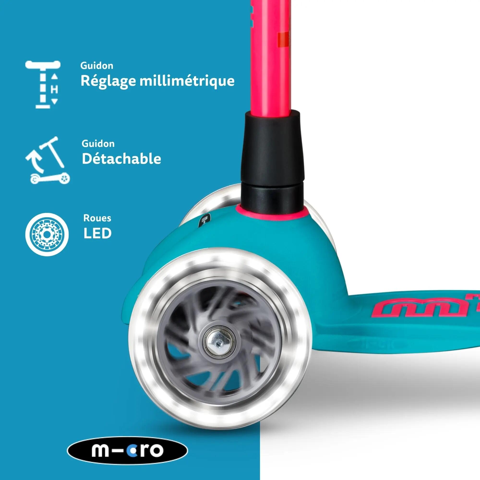 Step - Uniseks - Mini Micro Deluxe - LED-wielen - Marine Pink 4/7