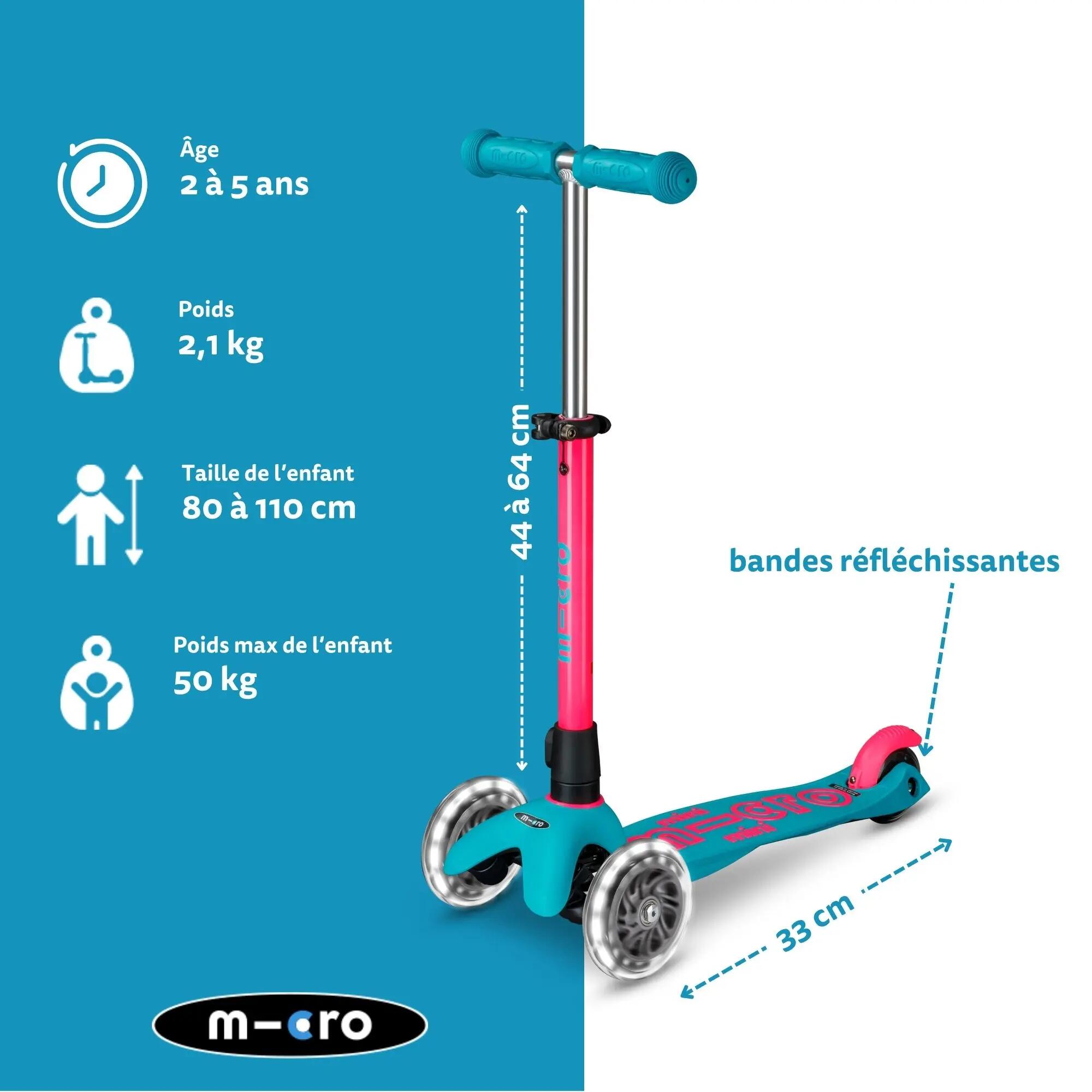 Step - Uniseks - Mini Micro Deluxe - LED-wielen - Marine Pink 3/7