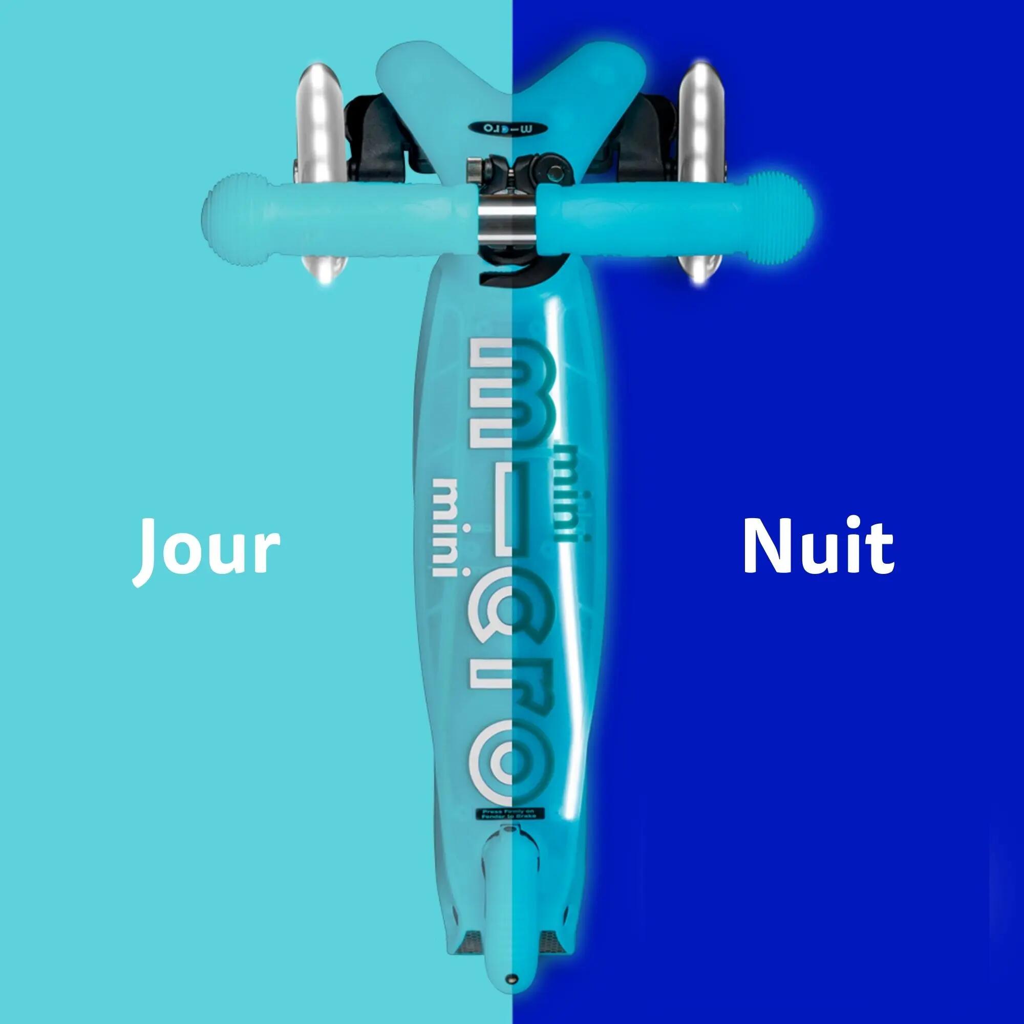 Kinderstep - 3 wielen, led - Mini Micro Deluxe Glow Plus - Glacier Aqua 2/7