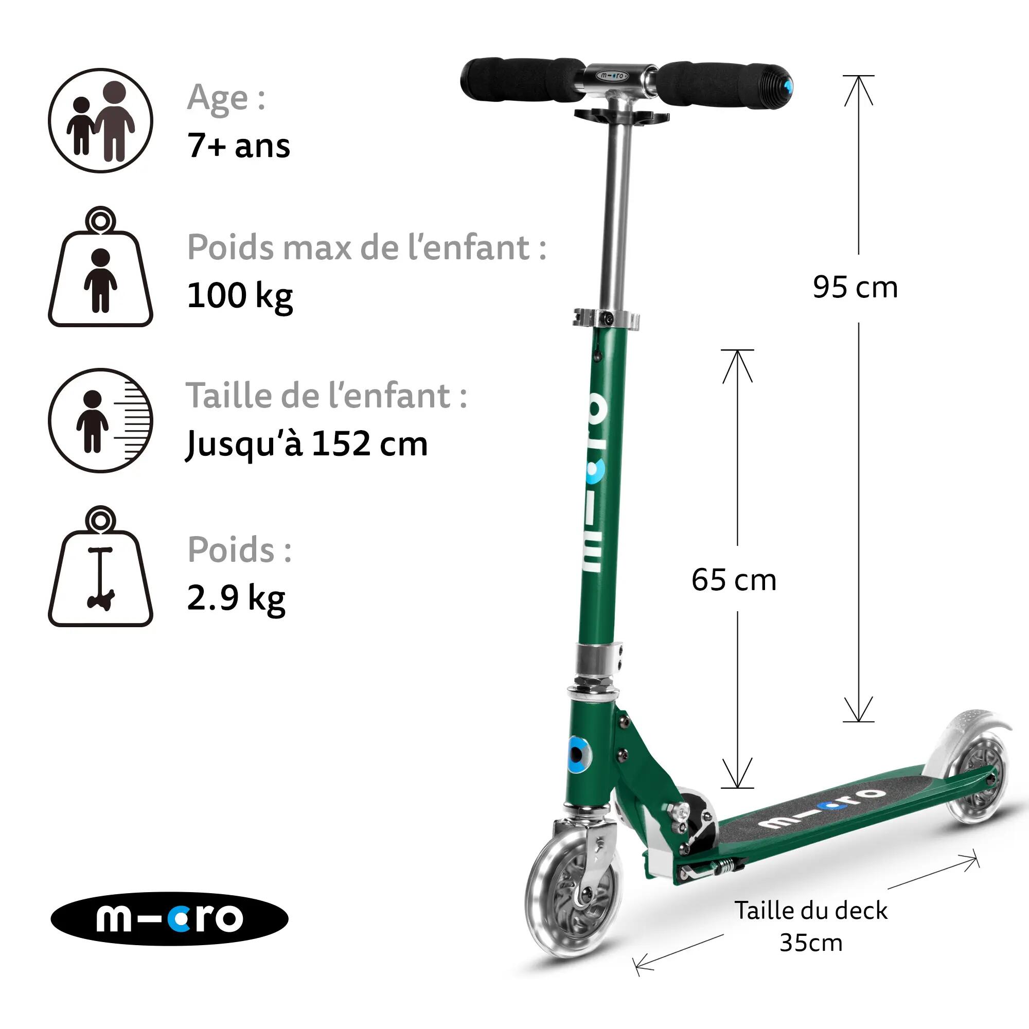 Scooter - Stad - Meisjes - Opvouwbaar - Micro Mobility - Bosgroen 2/7
