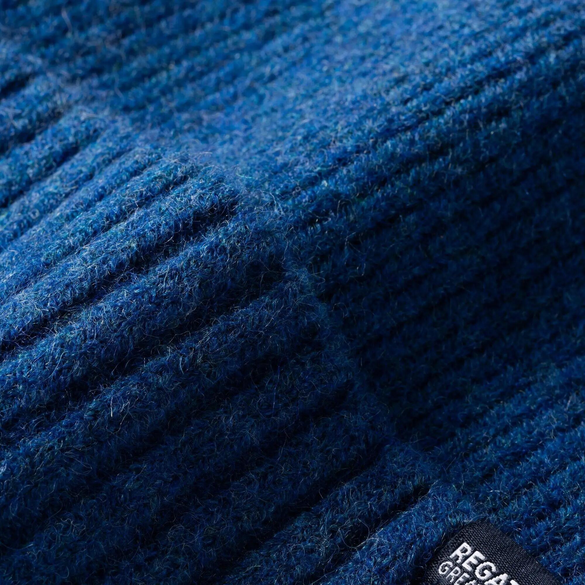 Gorro Beanie Basic de Acanalado para Niños/Niñas Azul aviador 2/4