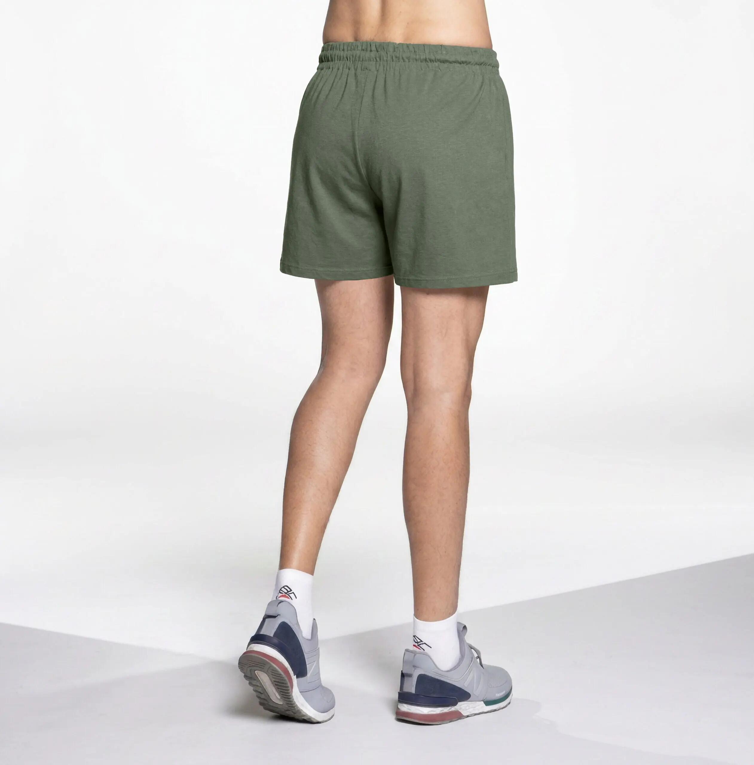Short Panzeri Mixte  - Uni A - Kaki / Blanc 4/4