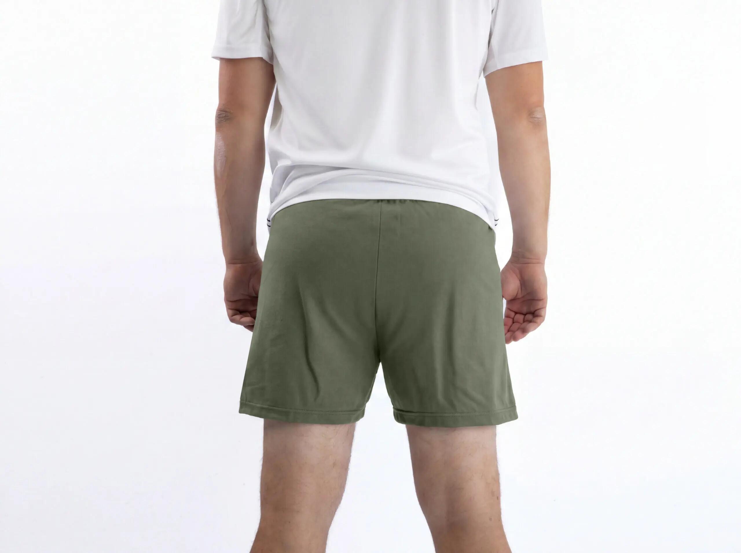Short Panzeri Mixte  - Uni A - Kaki / Blanc 2/4