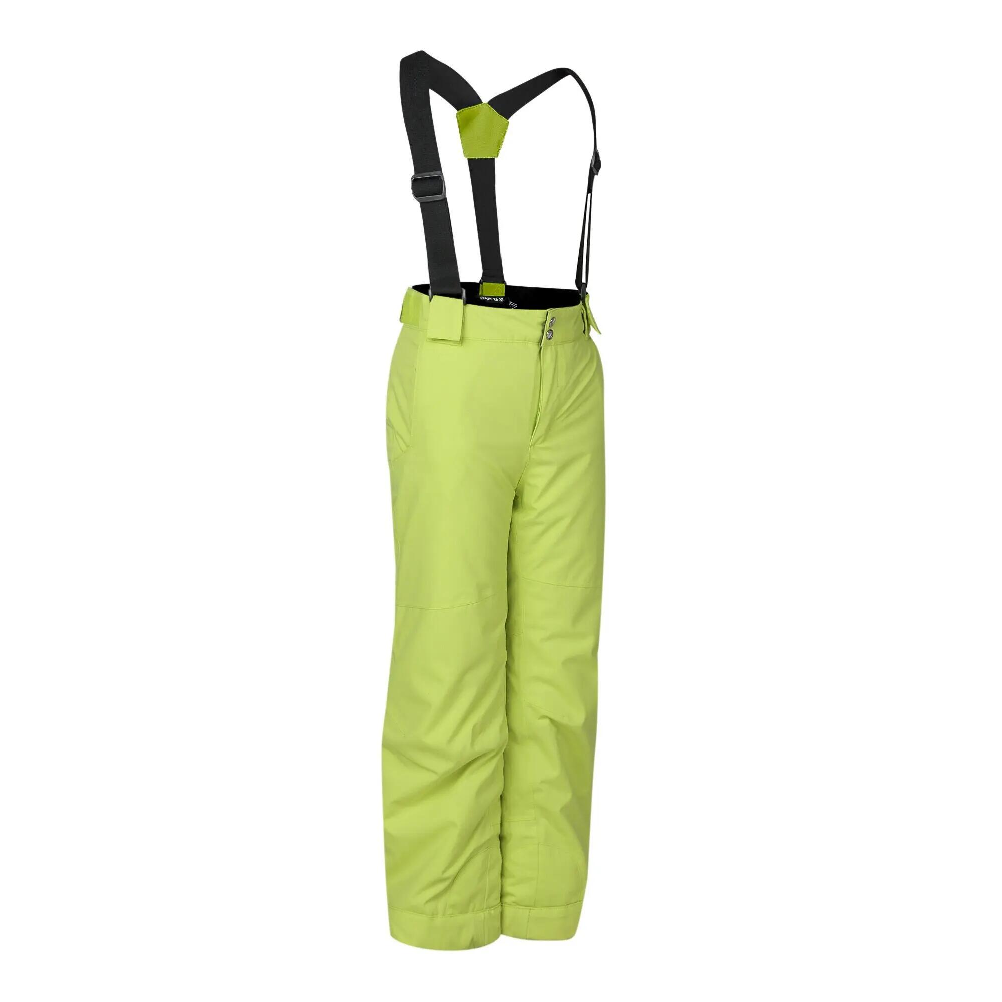 Pantalon De Ski Uni À Taille Ajustable OUTMOVE Enfant (Vert Jaune Vif) 3/4