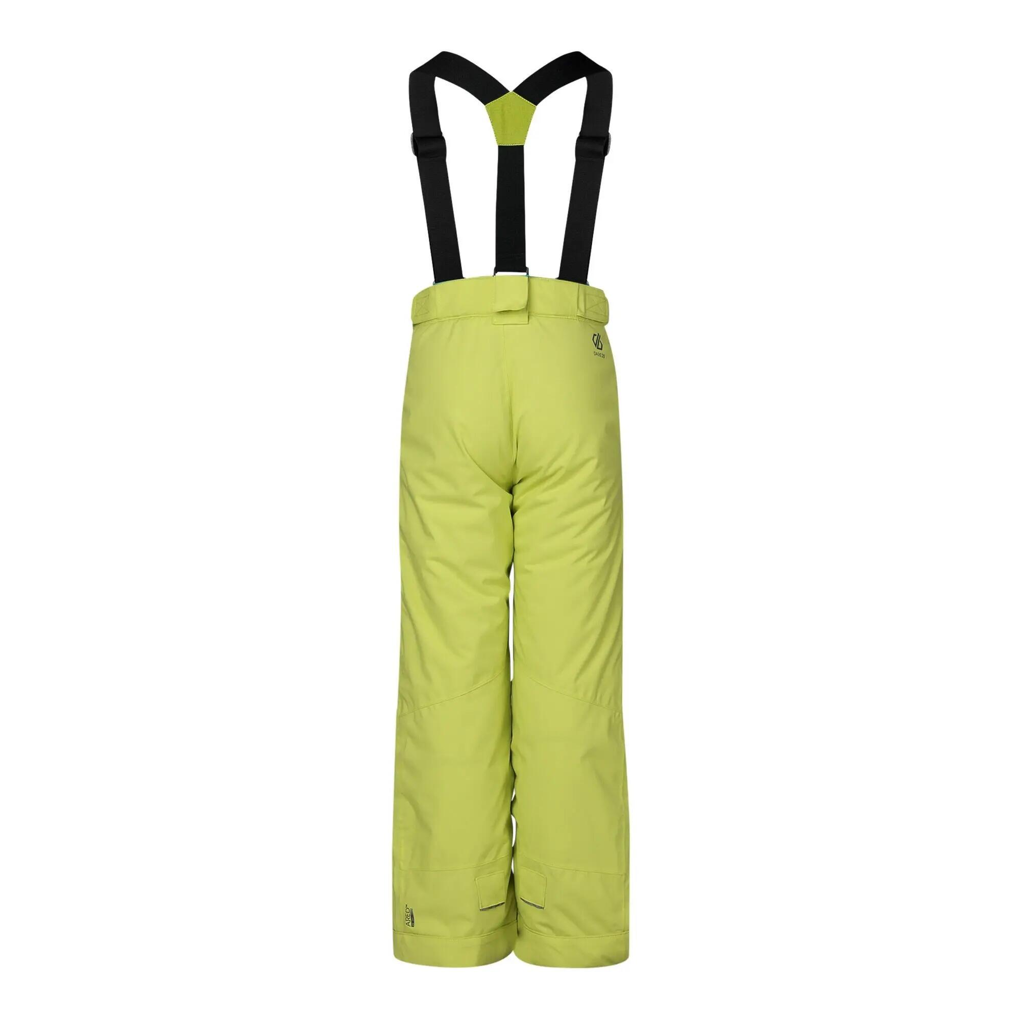 Pantalon De Ski Uni À Taille Ajustable OUTMOVE Enfant (Vert Jaune Vif) 2/4