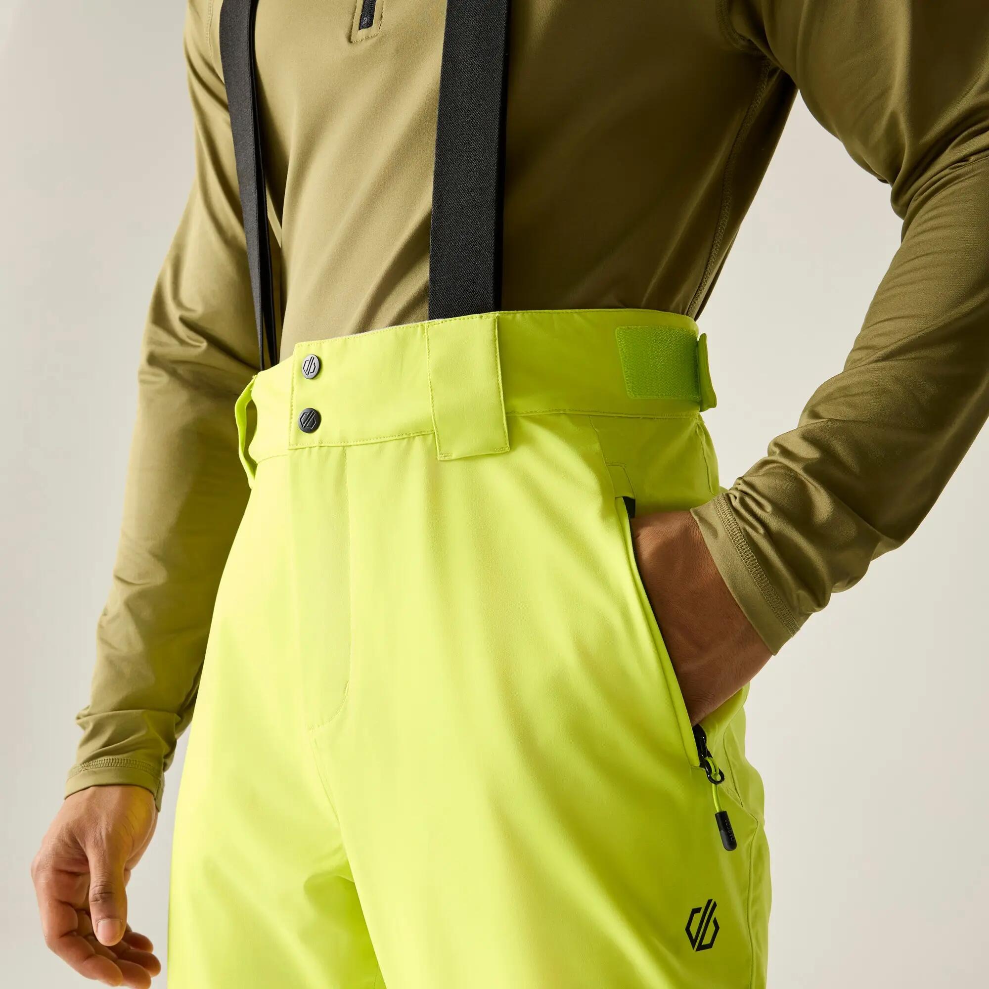 Uomo Pantaloni Da Sci Dare 2B Achieve III Lime Selvatico 4/7