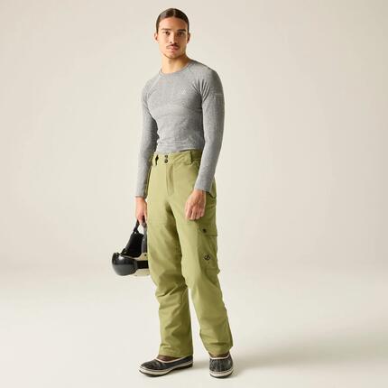 Pantalon De Ski Uni À Taille Élastiquée Et Ajustable BASEPLATE Homme (Kaki)