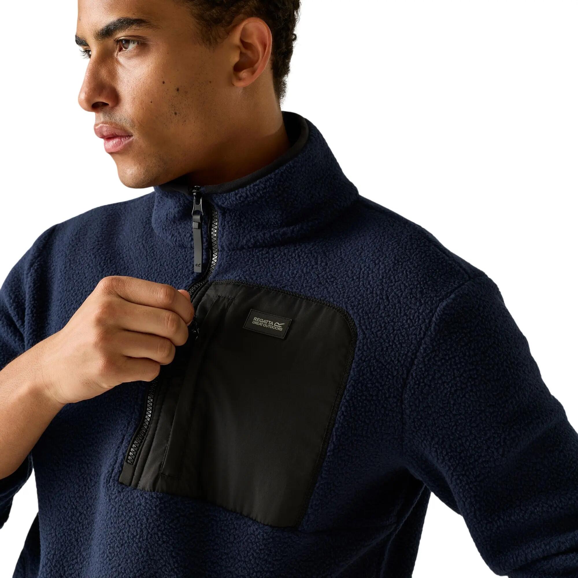 Veste Polaire À Col Montant Et Poche Sur Poitrine Motif/style Détail Contrasté 7/7