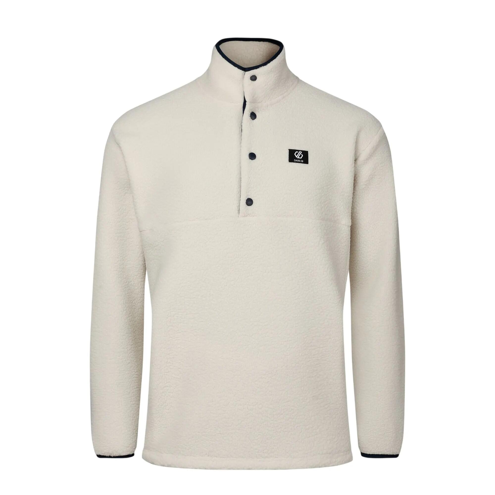 Mens Twin Tip Snap Fleece Top (Almond Milk) 2/7