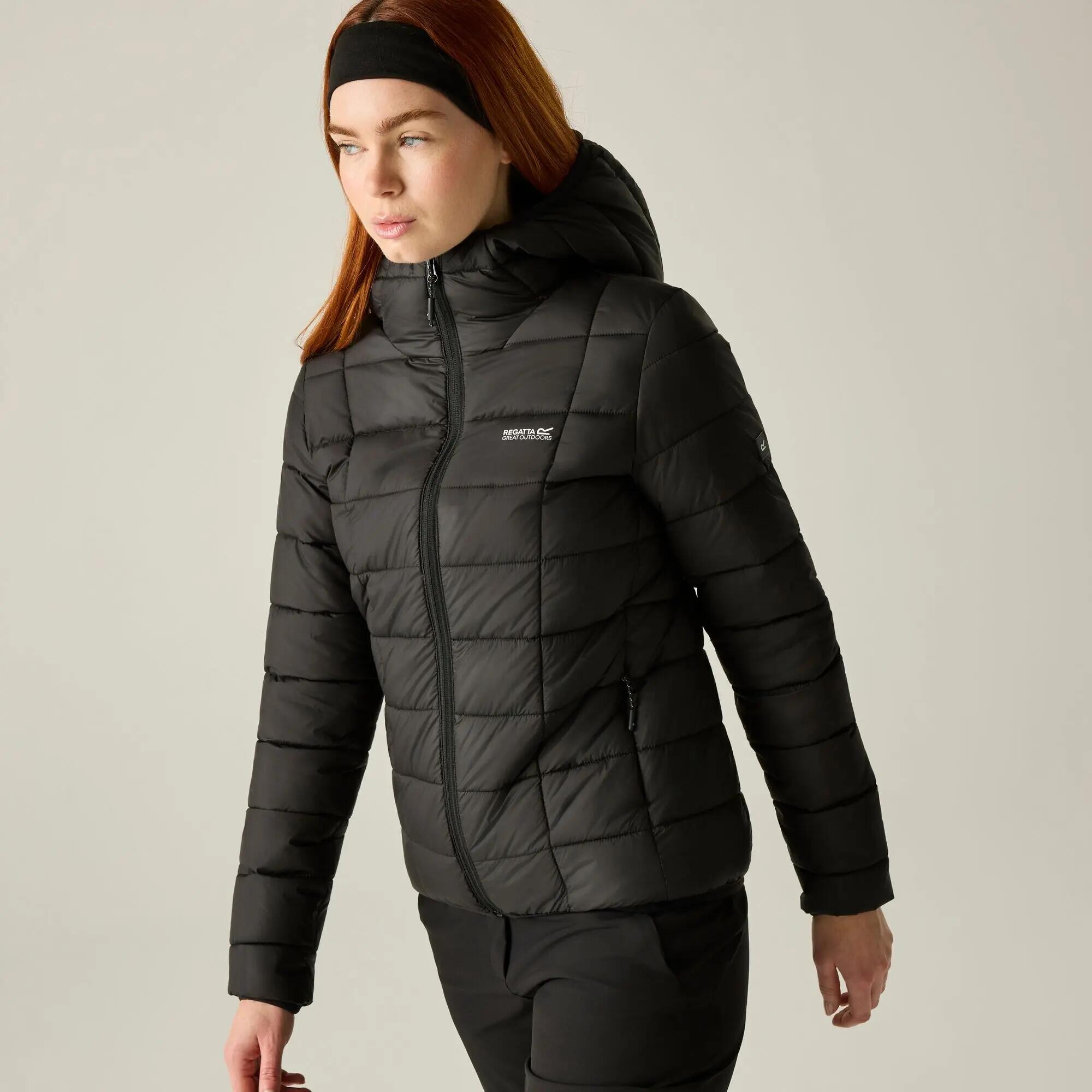 Casaco acolchoado Asper para senhora/senhora (Preto / Figo) 7/7