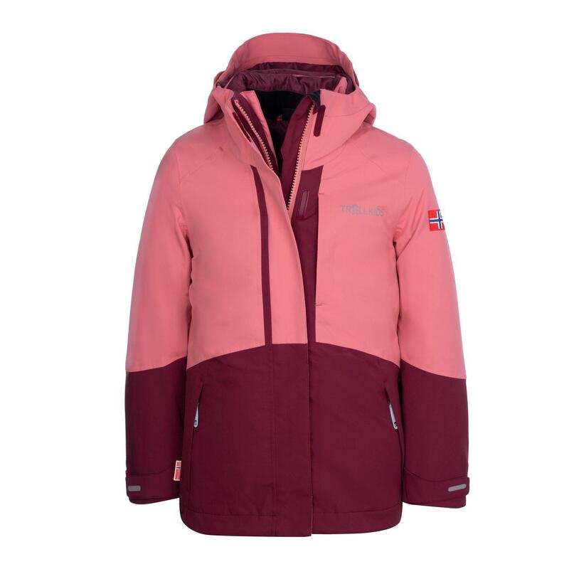 Mädchen 3in1 Mädchen Jacke Skanden Antikrosa/Kastanienrot