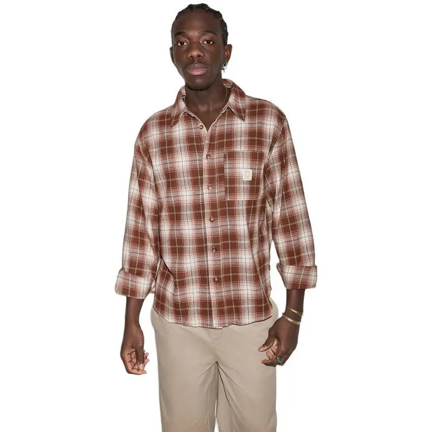 Shirt Converse Plaid Work Shirt, Orange, Unisex 1/5
