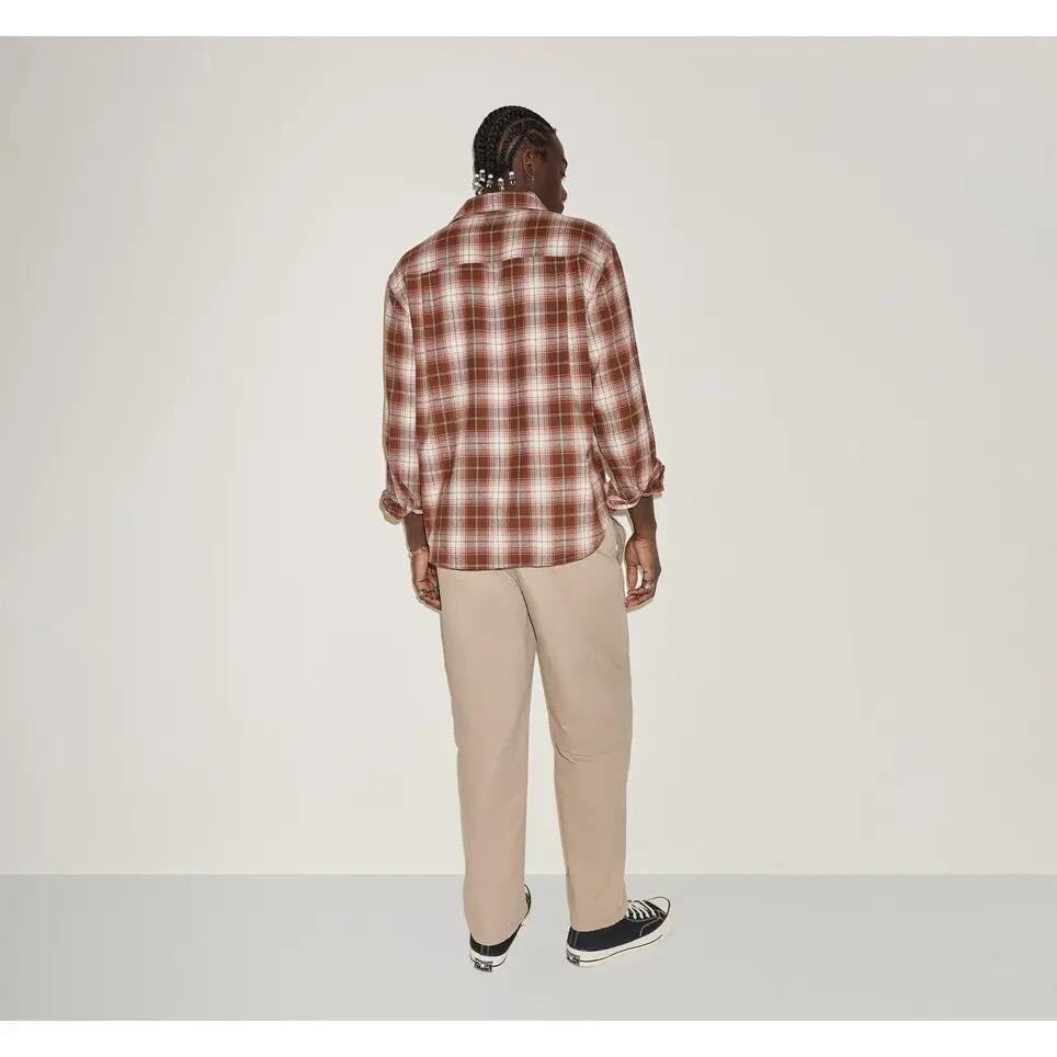 Shirt Converse Plaid Work Shirt, Orange, Unisex 5/5