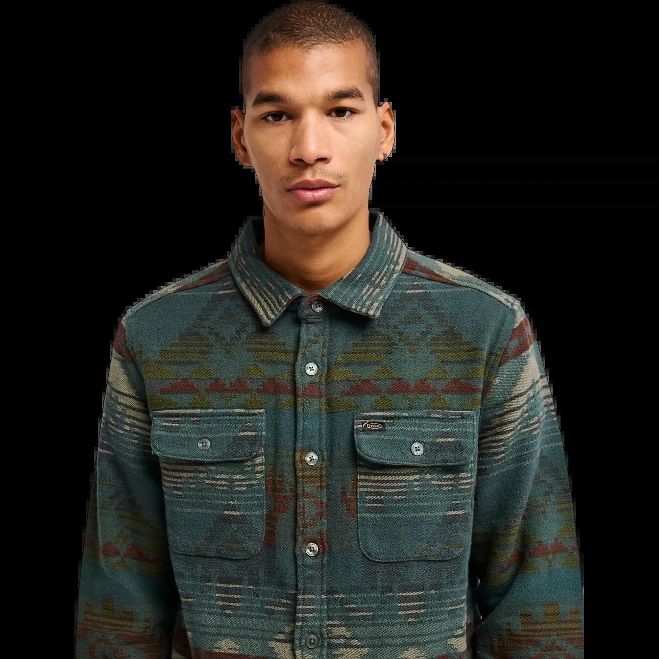 Camisa Rvca Dayshift Verde 5/6