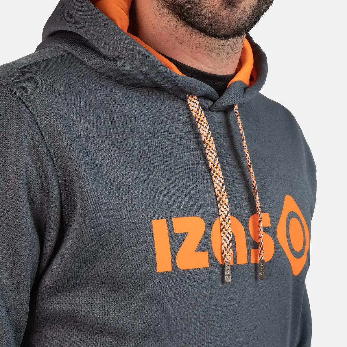 Izas Sudadera de hombre DUERO M V4 con capucha ajustable , logotipo y bolsillo 3/3