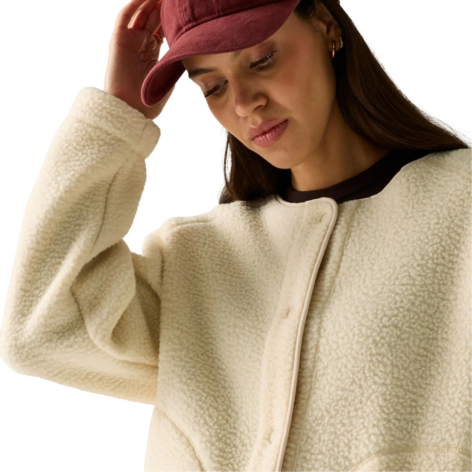 Womens/Ladies Lea Borg SnapFront Fleece (Light Vanilla) 6/7
